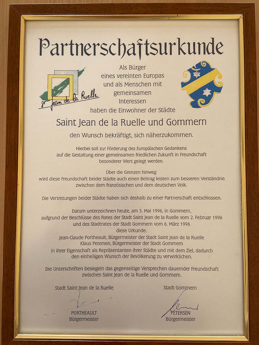 partnerschaftsurkunde