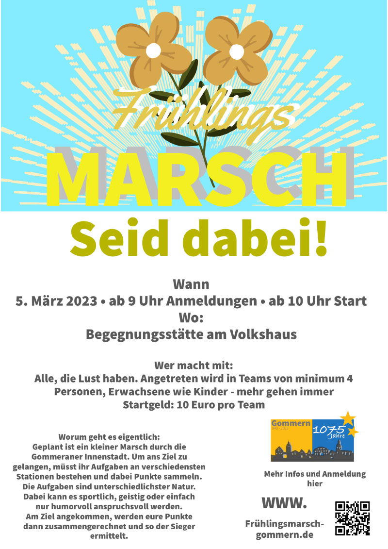 Plakat Frühlingsmarsch 2023