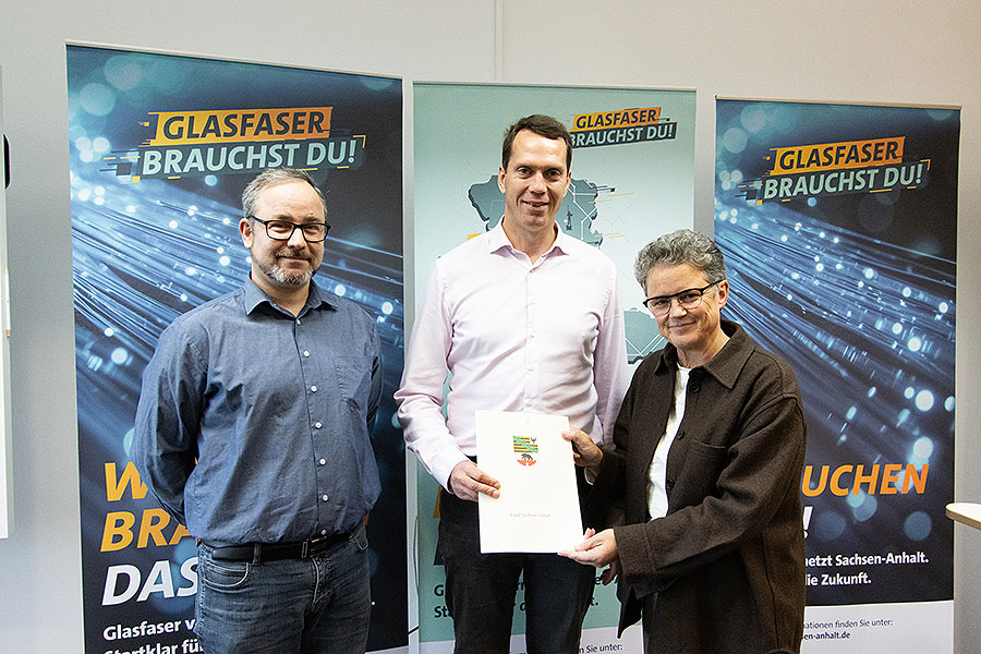 Uebergabe Zuwendungsbescheide fürs Glasfaserausbau